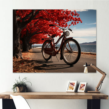 Bicycle Silent Journey I - Bicycle Canvas Wall Art